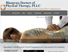 Tablet Screenshot of bluegrassdoctorspt.com